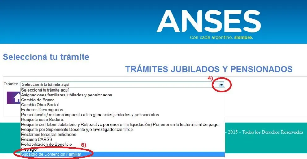 ¿Cómo se cobra el subsidio de contención familiar?