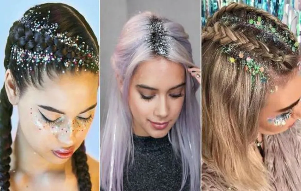Glitter para el pelo: la tendencia de esta primavera-verano
