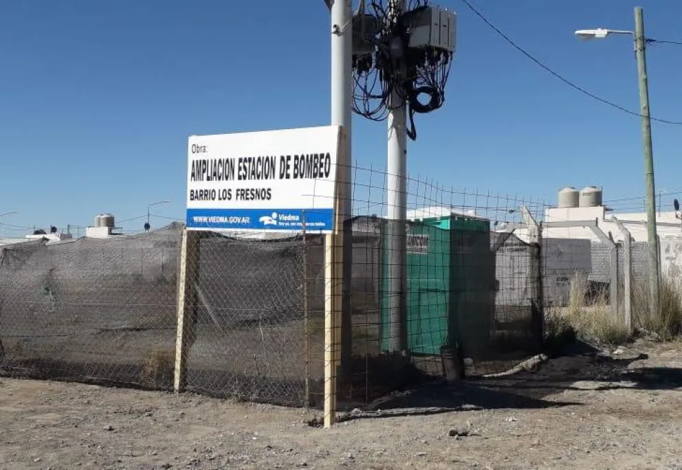 Amplían la estación de bombeo del barrio Los Fresnos