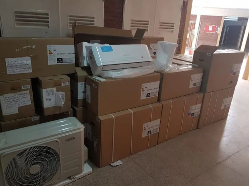 Garantizan la calefacción en el ex CEM 4 con la incorporación de equipos a base de electricidad