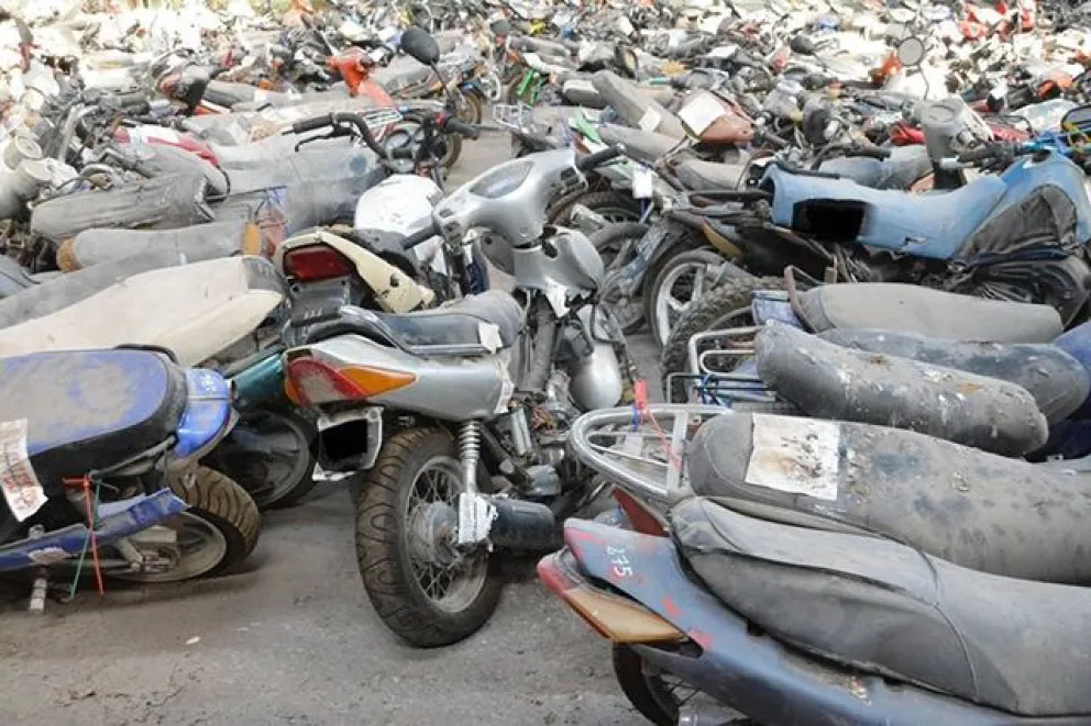 Compactarán 600 motos secuestradas