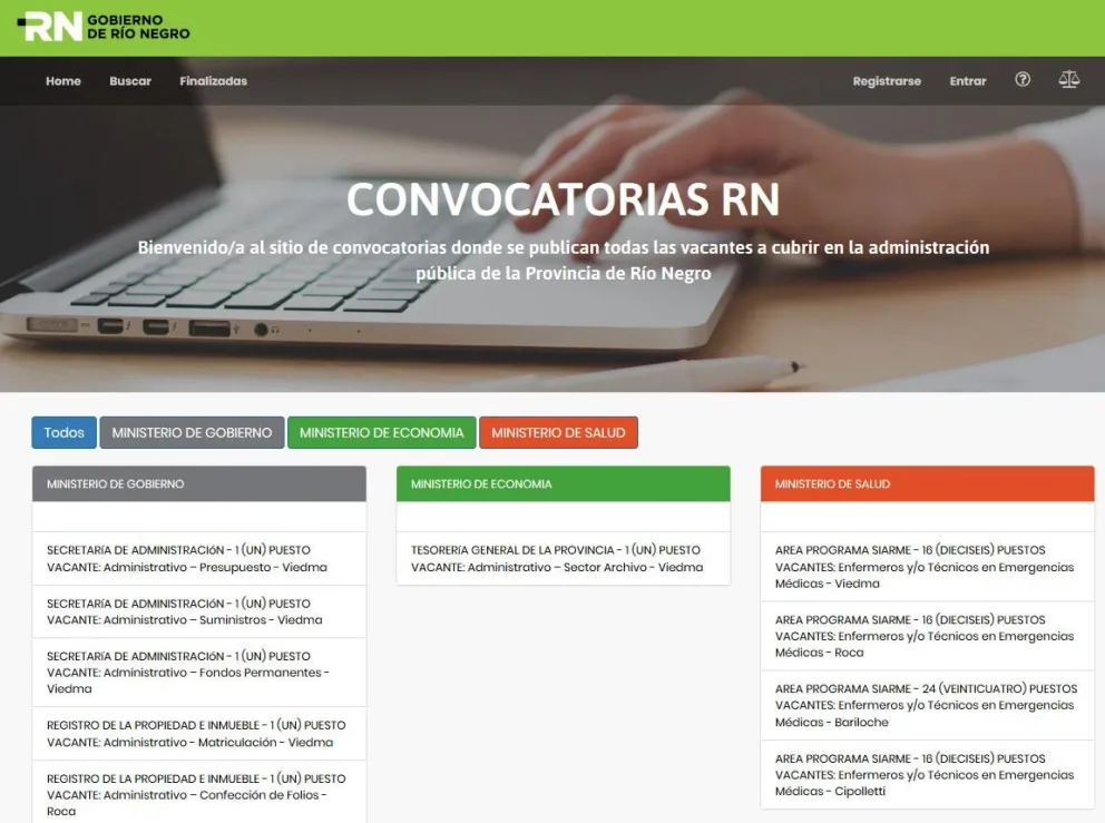 Administración Pública: abrieron 12 puestos labores en Viedma