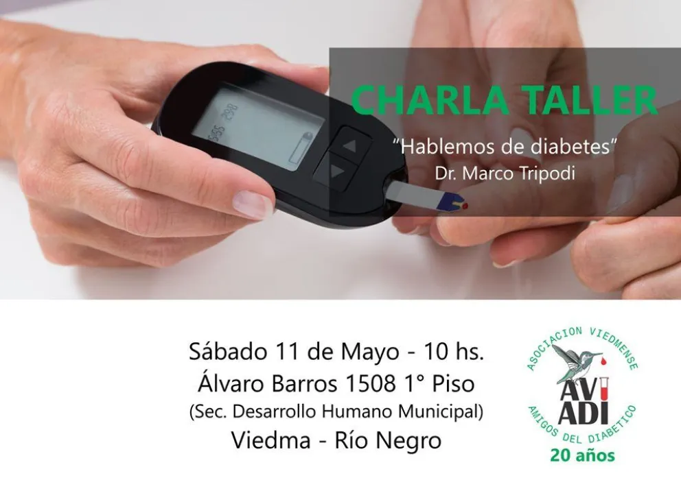 Este sábado se dará una charla abierta para diabéticos