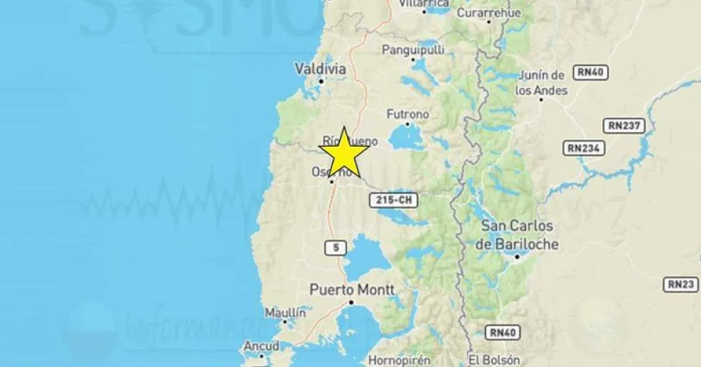 Sismo en Chile, a 150 km de Bariloche