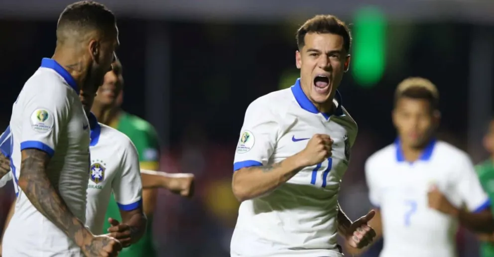 Brasil pisó firme y goleó a Bolivia