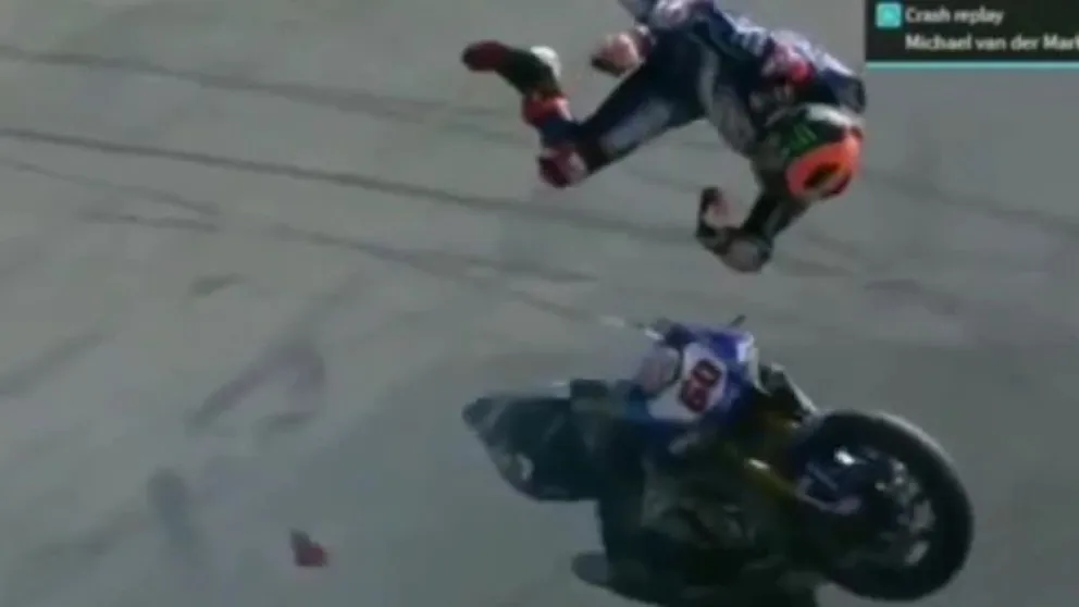 El espectacular accidente de un campeón de motociclismo