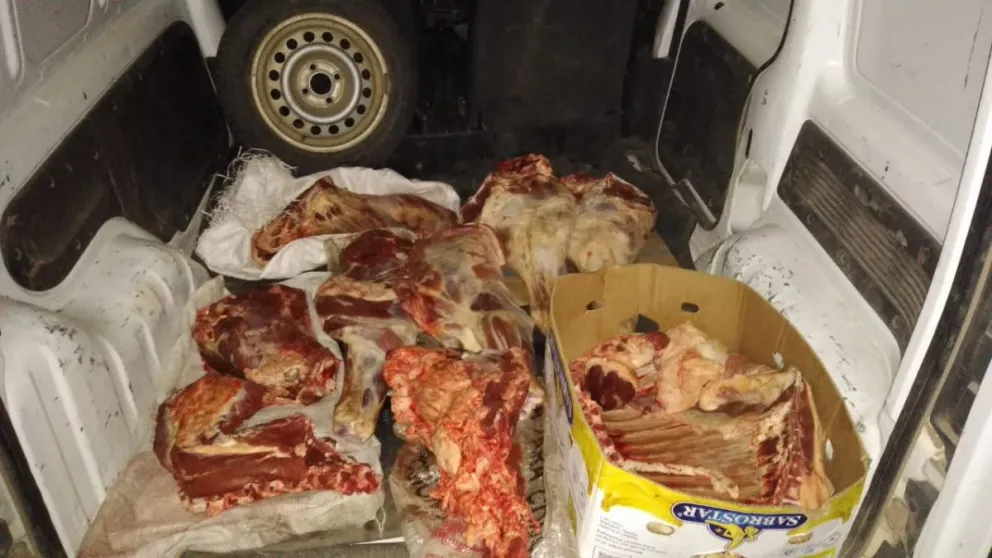 Secuestraron carne de vaca, ternero y choique
