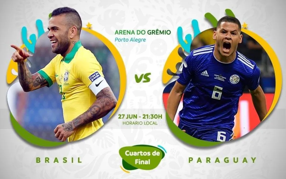 Brasil y Paraguay por un lugar en semifinales