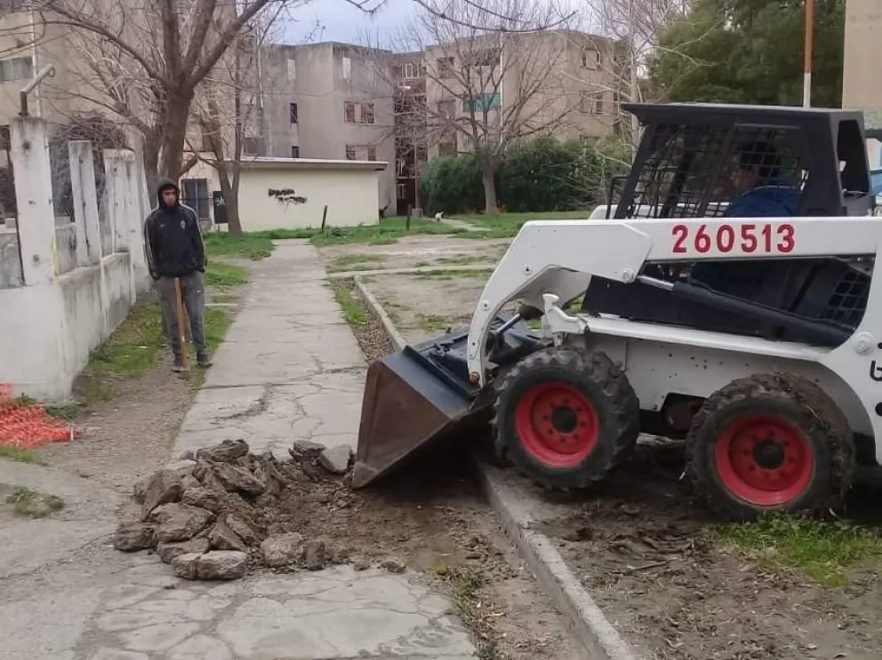 Construyen veredas en varios barrios de la ciudad