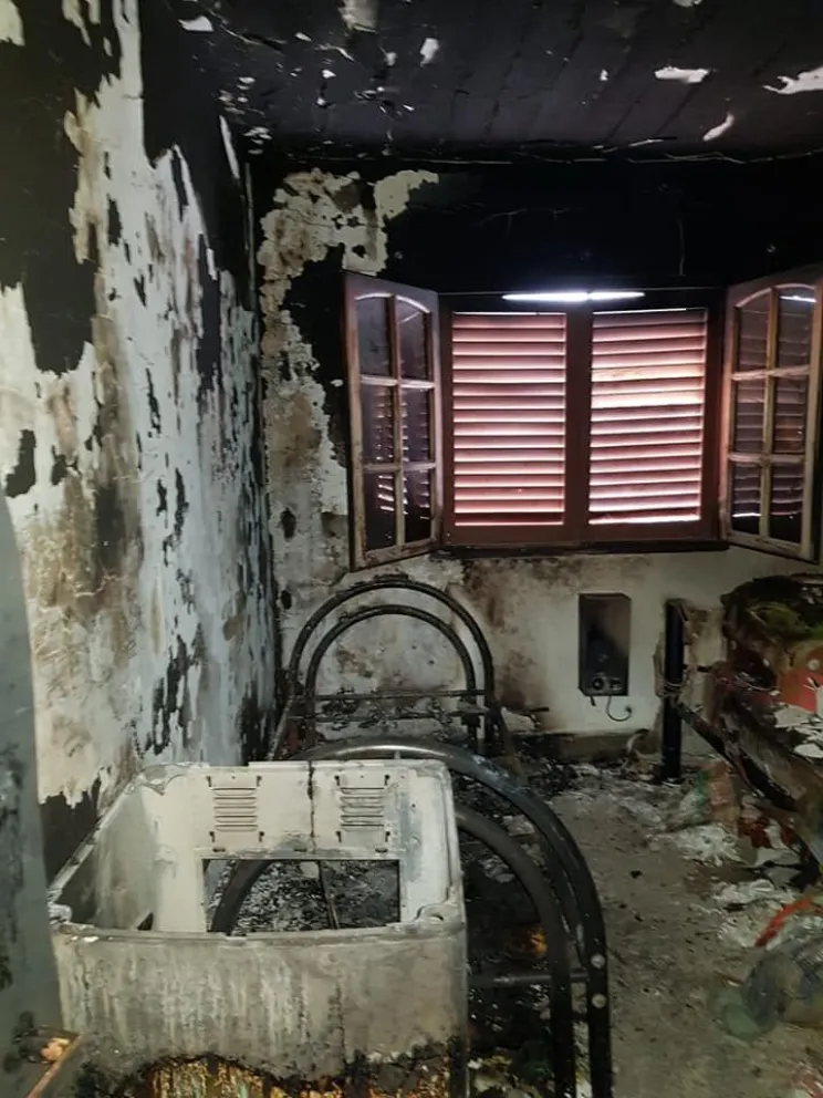 Un incendio no terminó en una tragedia de milagro