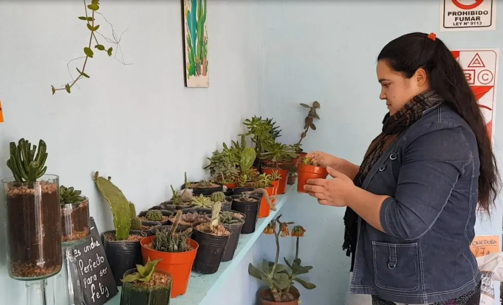Con el acompañamiento de la Provincia, Roxana pudo hacer crecer su vivero