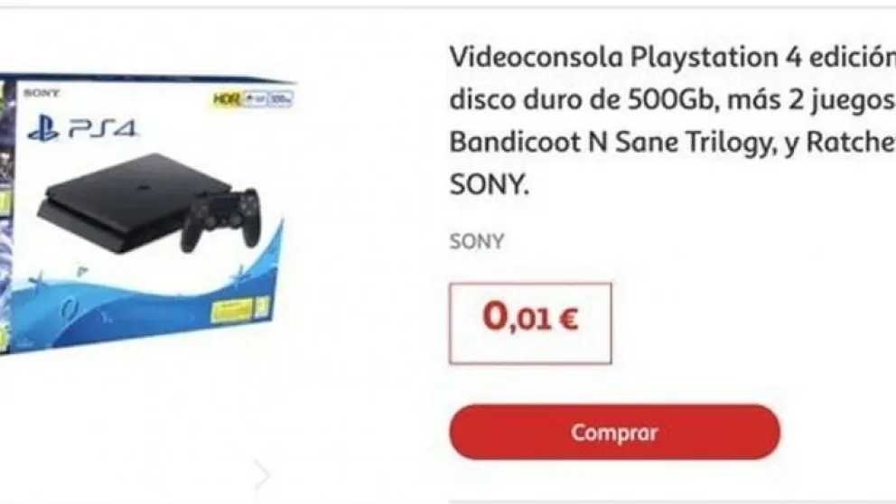 Vendieron más de 60 PlayStation 4 a un centavo