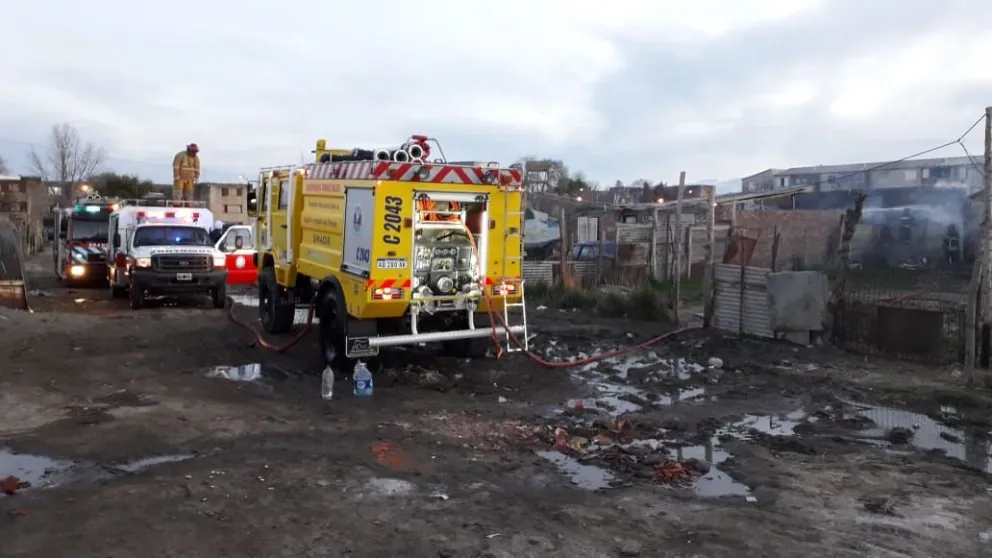 Se incendió una casilla en la toma Unión
