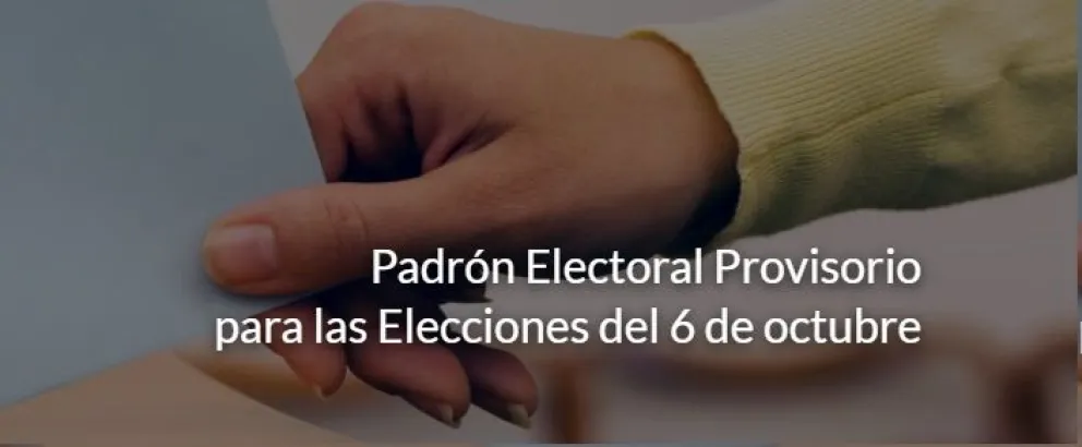 Se recuerda que está disponible el Padrón Electoral Provisorio