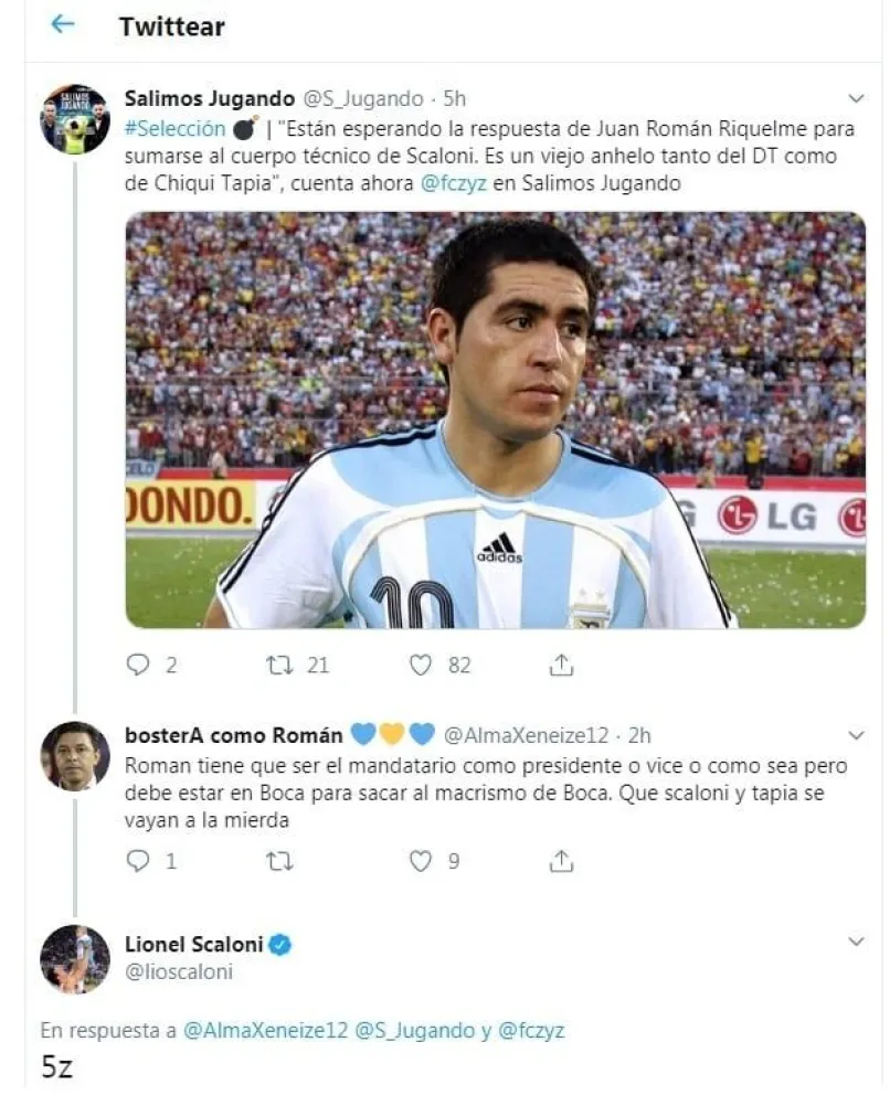 El descuido de Scaloni en redes que causó una catarata de respuestas y memes