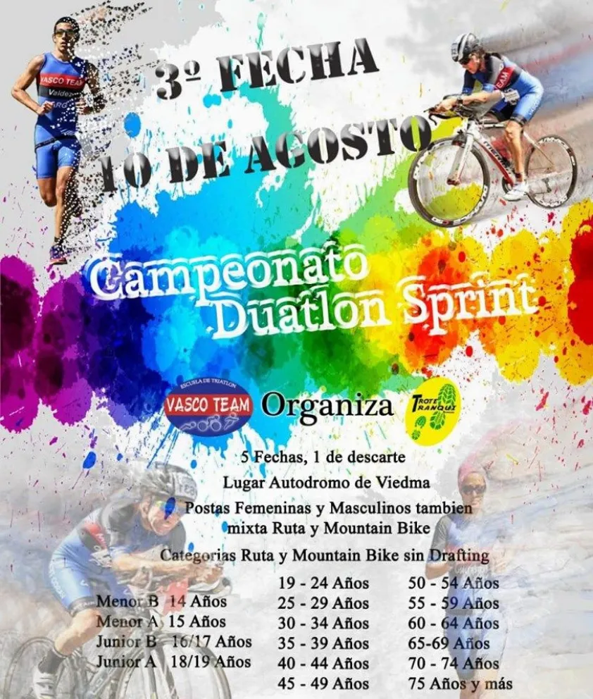 Se corre la tercera fecha de duatlón local