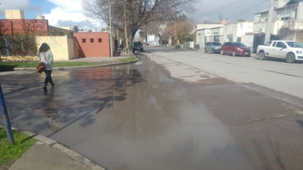 Una esquina tapada de agua