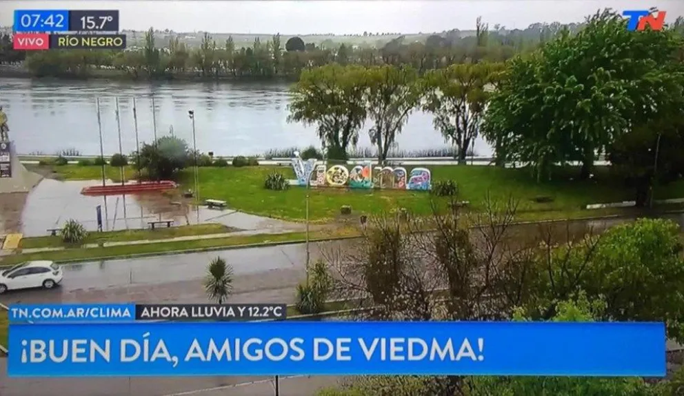 El paisaje de Viedma apareció en el plano nacional