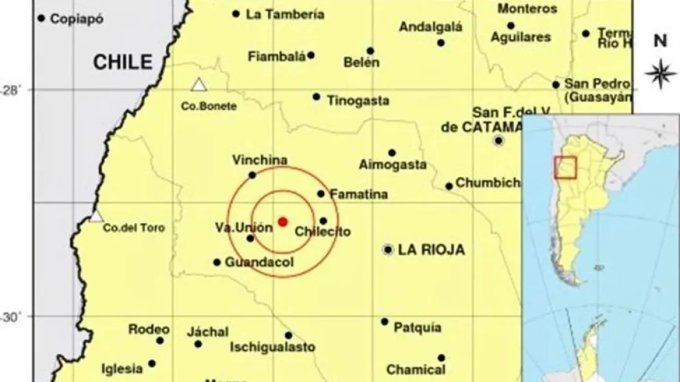 Fuerte sismo en La Rioja: se sintió en San Juan y Chile