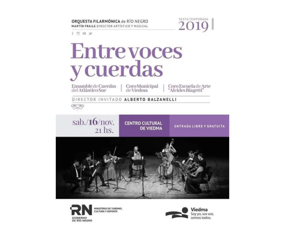 El espectáculo “Entre voces y cuerdas” se viene en el Cultural