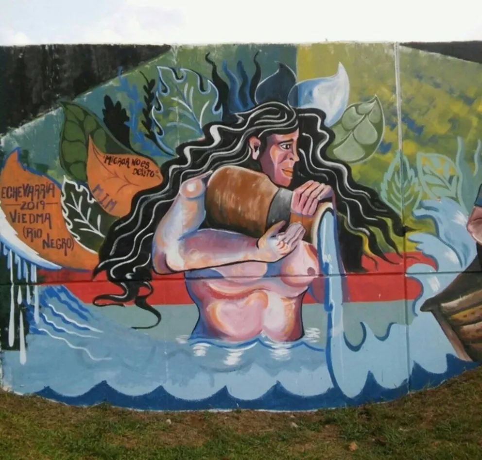 Un viedmense pintó en el mural más grande del mundo