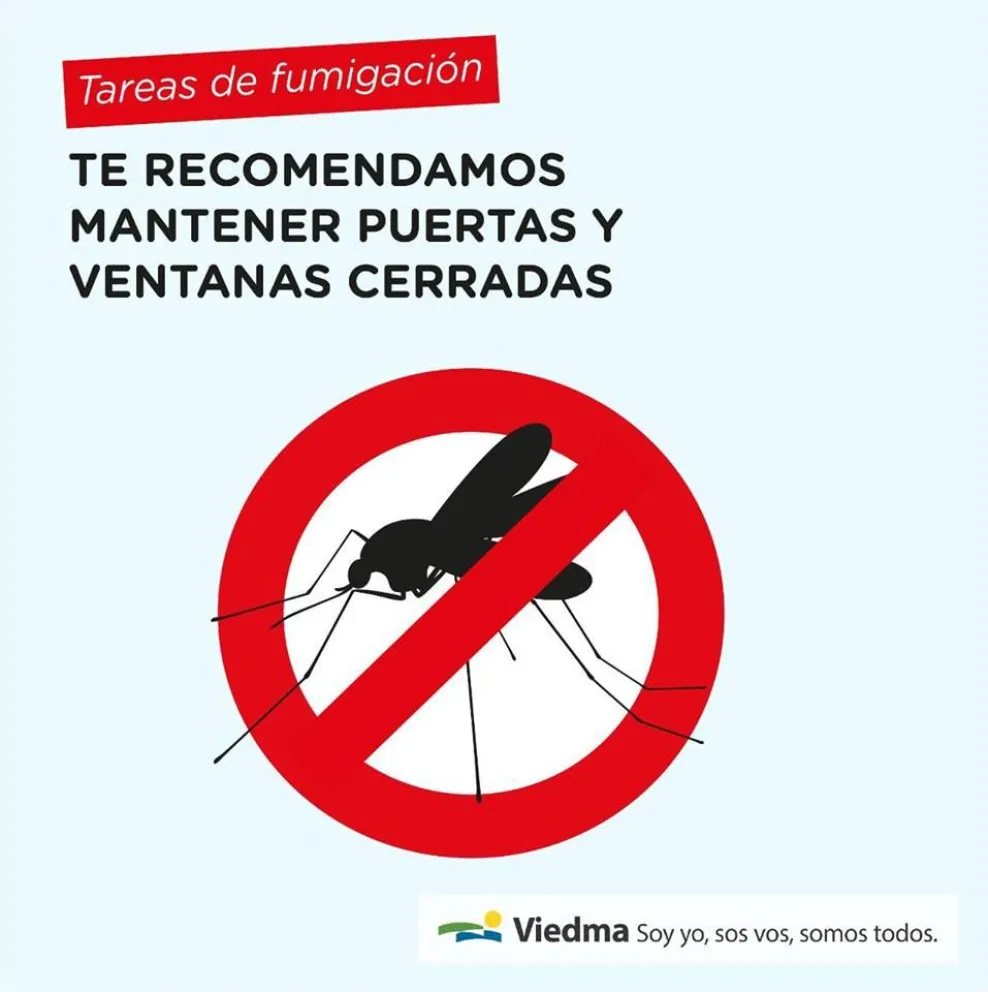 Realizan tareas de fumigación en barrios viedmenses