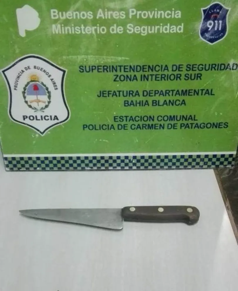 Agredió a su vecino con un cuchillo de 25 centímetros