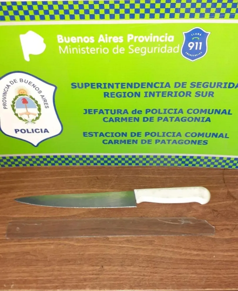 Aprehendido caminando en ebriedad y con un cuchillo