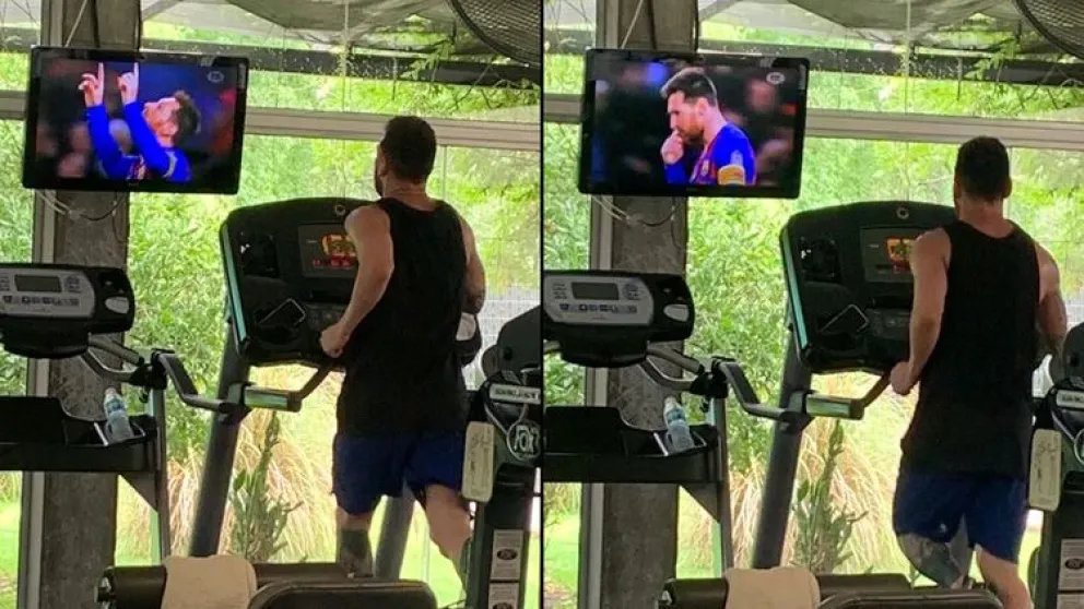 Messi viendo a Messi