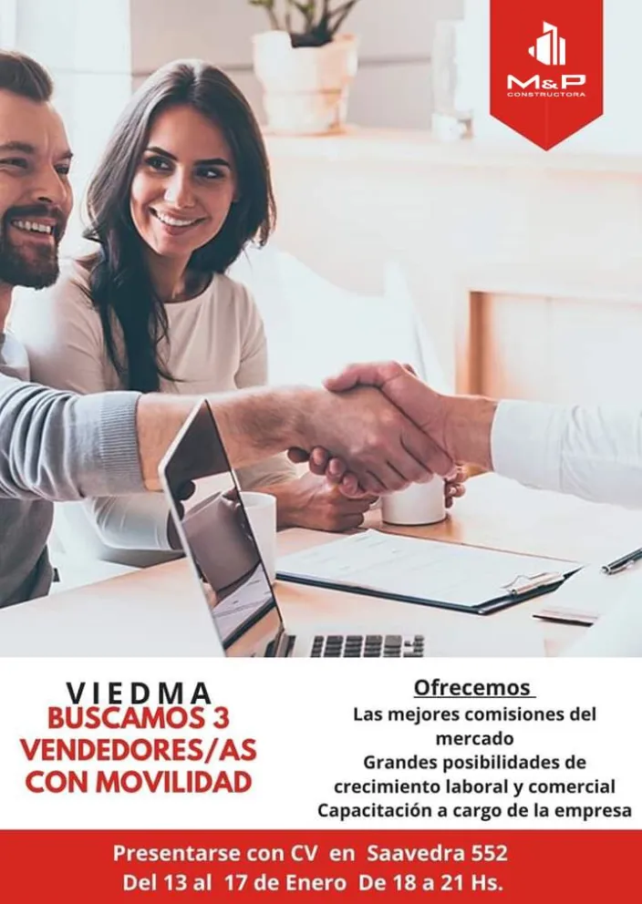 Oportunidad laboral en ventas