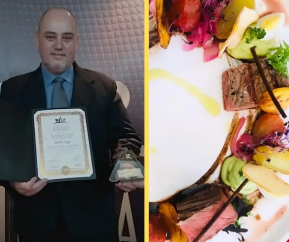El chef viedmense Sandro Fogel gana el premio "Miradas 2020"