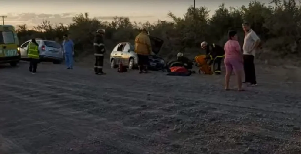 Vuelco en el camino a Bahía San Blas