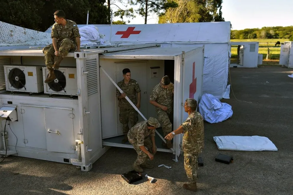 El Ejército comenzó a montar un hospital de campaña