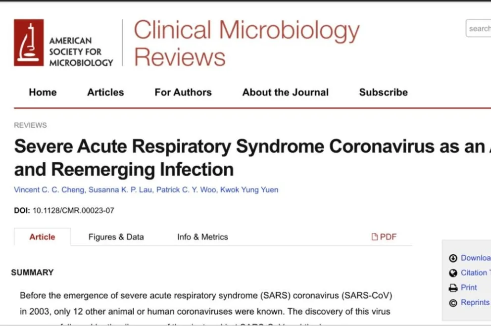 Un paper predijo al coronavirus hace 12 años