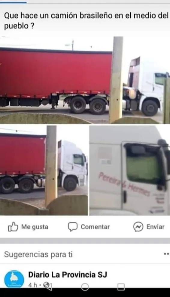 Camionero de Brasil perdido en Villalonga