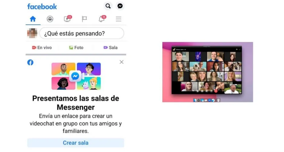 Facebook se lanza a compertir con Zoom con la nueva sala de chat