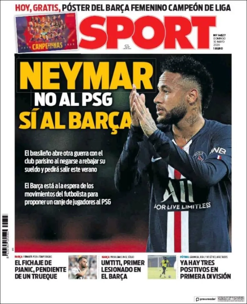 Neymar presiona para salir del PSG y acercarse a Barcelona