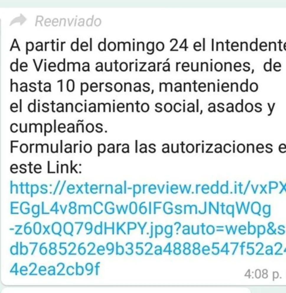 "Estúpidos y cobardes", el enojo de Pesatti por una fake news que le atribuye la apertura de la cuarentena