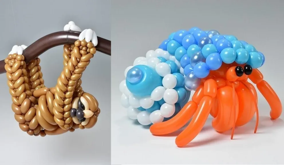 Artista crea sorprendentes esculturas con globos