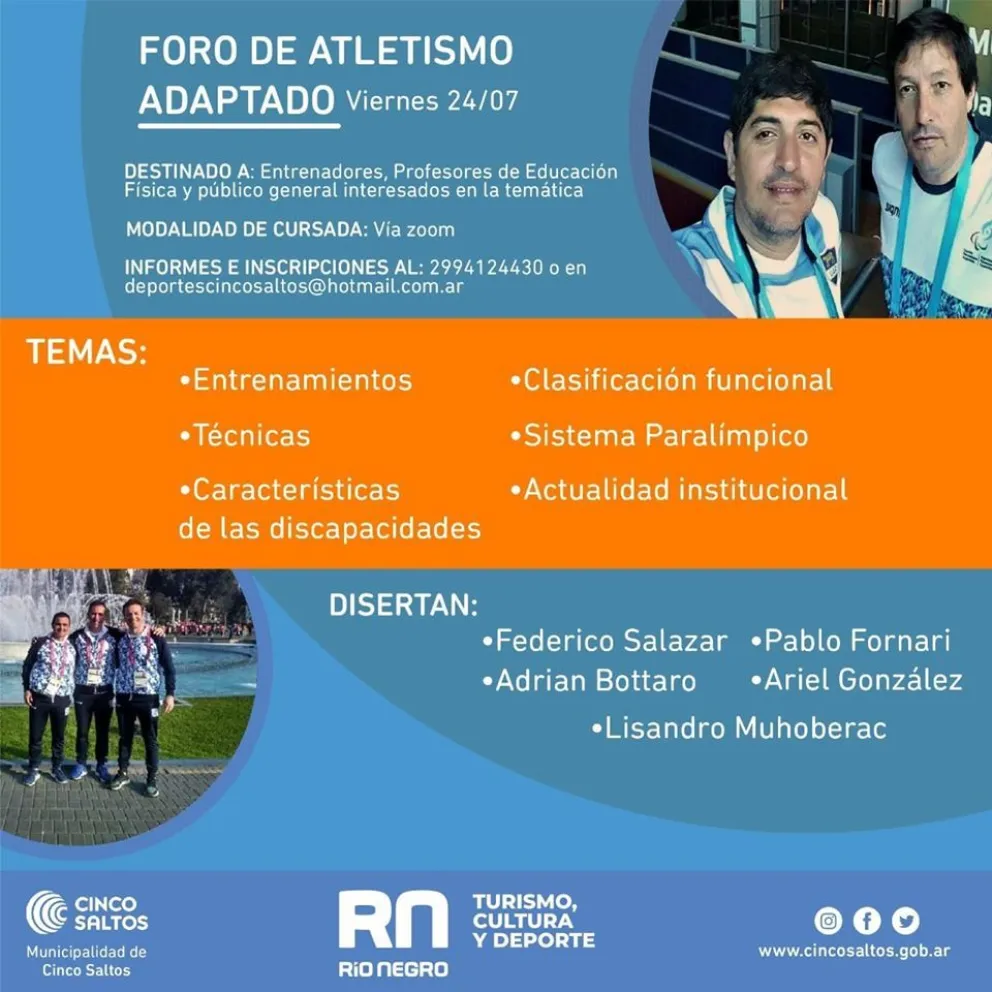 Capacitación gratuita en deporte adaptado