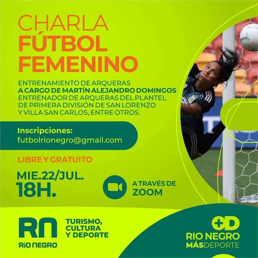 Charla virtual de fútbol femenino