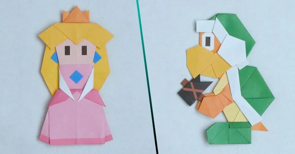 Aprendé a hacer los personajes de Nintendo en origami