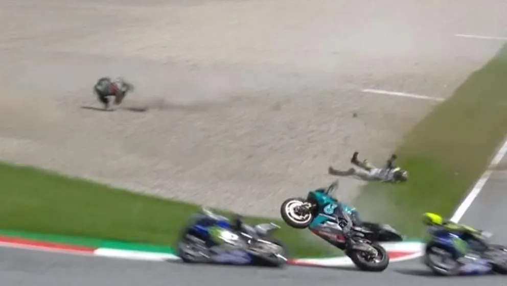 Rossi se salvó por centímetros