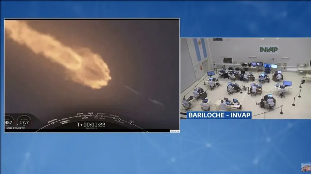 Así fue el lanzamiento del satélite argentino SAOCOM 1B