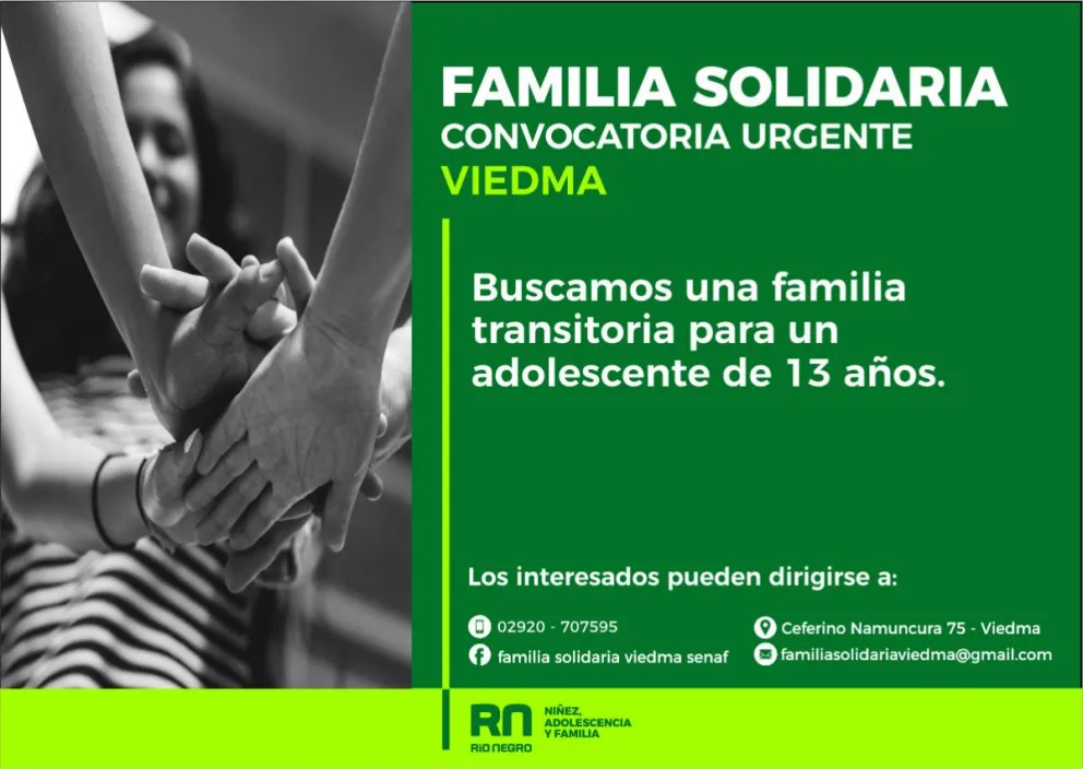 Convocan a brindarle abrigo a una beba y dos niños de Viedma
