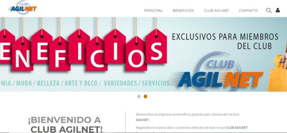 Agilnet lanza un sitio de beneficios para sus clientes