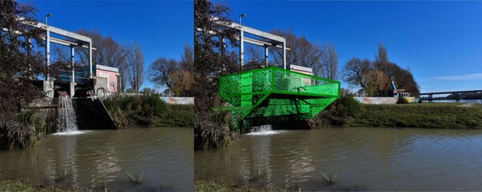Construyen canastos para evitar que desechos culminen en el río