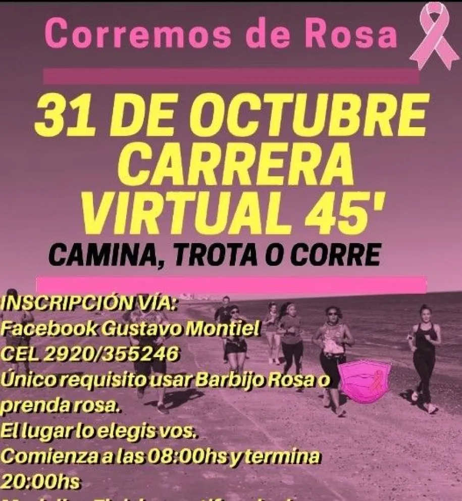 Corremos de Rosa, una propuesta virtual para genera conciencia