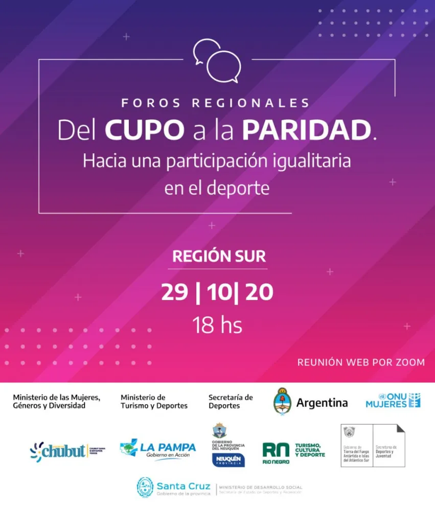 Anotate al Foro Regional, “Del cupo a la paridad”