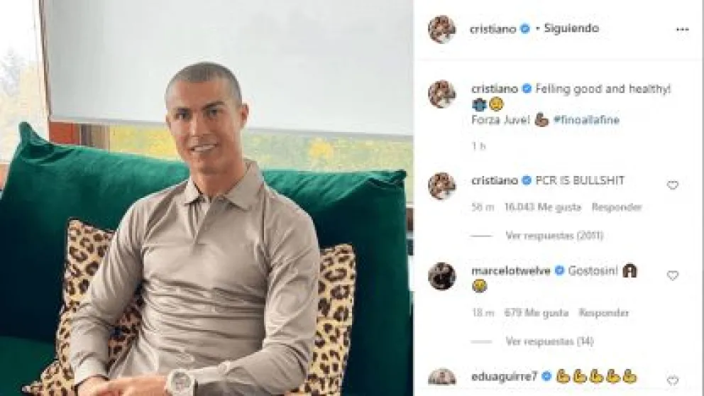La furia de Cristiano con el PCR: "es una mierda", dijo el portugués